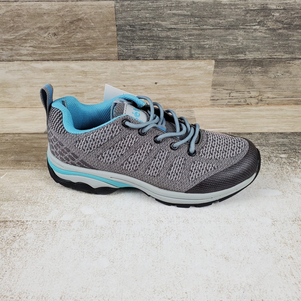 Propet Petra Womens Hiking Shoes Sz 6 Light Gray Light Blue Waterproof Sneakers